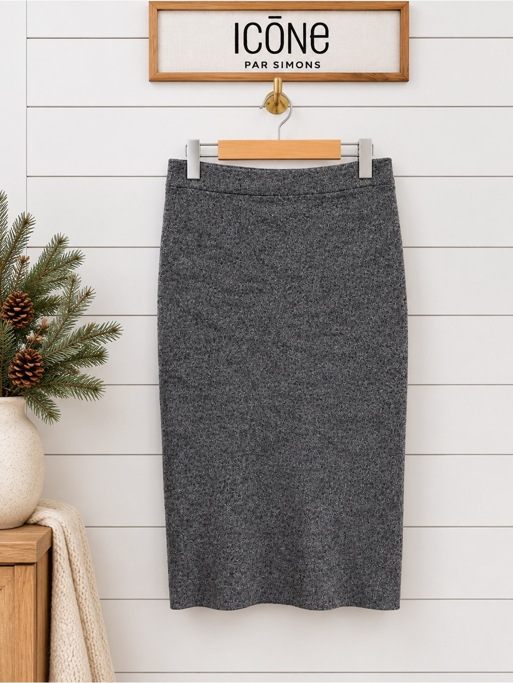 ICÔNE – Stretch Knit Skirt M/M gray